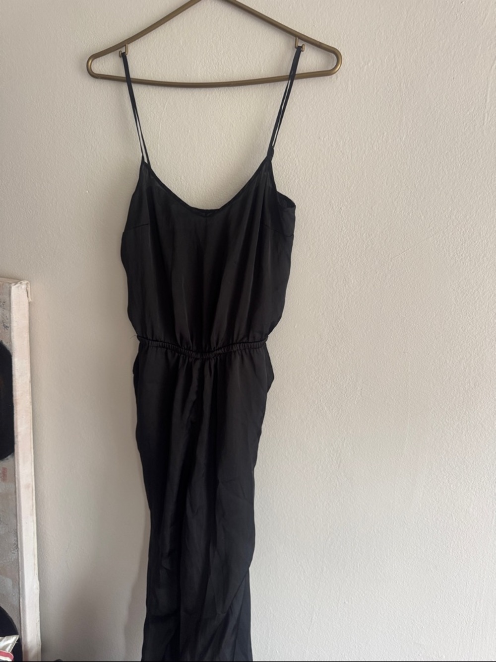 H&M Classic Black Spaghetti-Strap jumpsuit with pockets XS-S